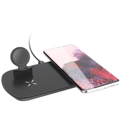 QI 3 in 1 Wireless Charger Fast Charging Dock Station for Samsung S20 series wireless charger for Samsung watch active